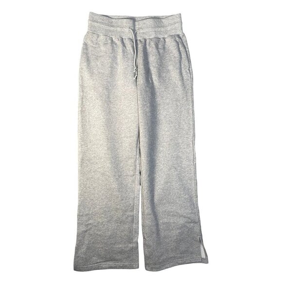 HALARA High Waisted Drawstring Side Pocket Split Wide Leg Fleece Casual Gray XL‎ - Picture 2 of 8